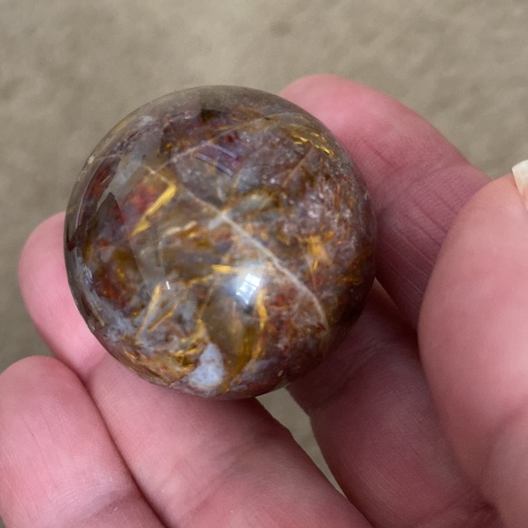 Earth Other - 🔥4.5” PIETERSITE sphere🔥with golden flashes. Beautiful piece